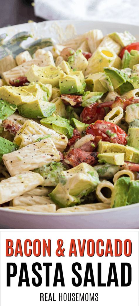 Avocado Pasta Salad, Avocado Benefits, Avocado Pasta, Bacon Avocado, Easy Pasta Salad, Pot Luck, Juicy Tomatoes, Asparagus Recipe, Pasta Salad Recipes