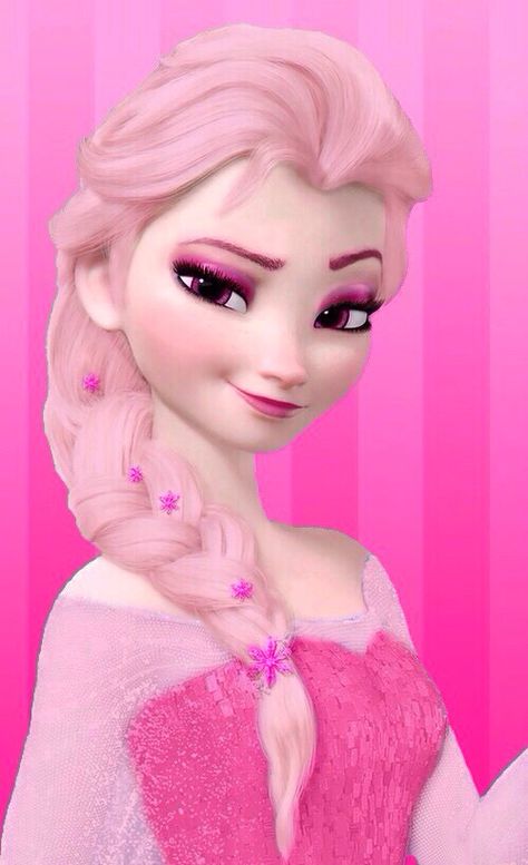 Pink Elsa! Disney Wallpaper Elsa, Elsa Powers, Elsa Iphone Wallpaper, Pictures Of Elsa, Elsa Pink, Frozen Cartoon, Queen Elsa Frozen Wallpaper, Frozen Background, Elsa Photos