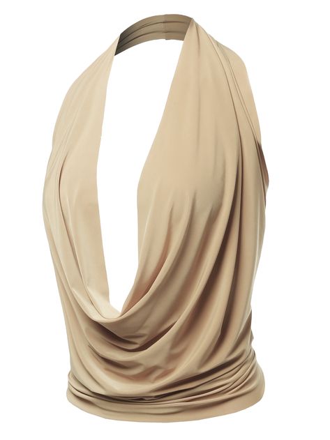 A2Y Women's Sexy Drape Front Deep V-Neck Cowl Neckline Halter Backless Party Club Top Taupe M #Ad #Front, #Sponsored, #Deep, #Neck Deep Cowl Neck Top, Drape Neck Top, Deep V Neck Outfit, Deep Neck Tops, Backless Clothes, What Bra To Wear, Deep V Neck Tops, Draping Top, Y2k Items