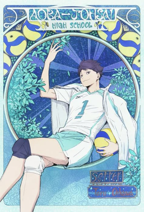 Matsukawa Issei, Iwaizumi Hajime, Nishinoya Yuu, Haruichi Furudate, Bokuto Koutarou, Kuroo Tetsurou, Oikawa Tooru, Akaashi Keiji, Volleyball Anime