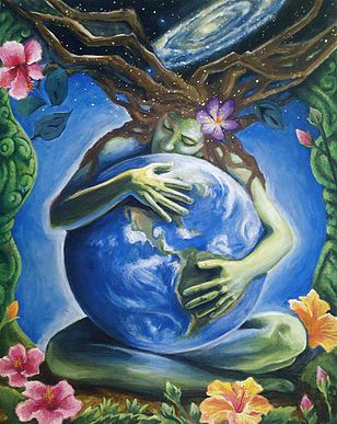 Mother Earth Art, Earth Drawings, Poster Drawing, Earth Art, Simple Acrylic Paintings, Goddess Art, Visionary Art, Beginner Painting, 판타지 아트