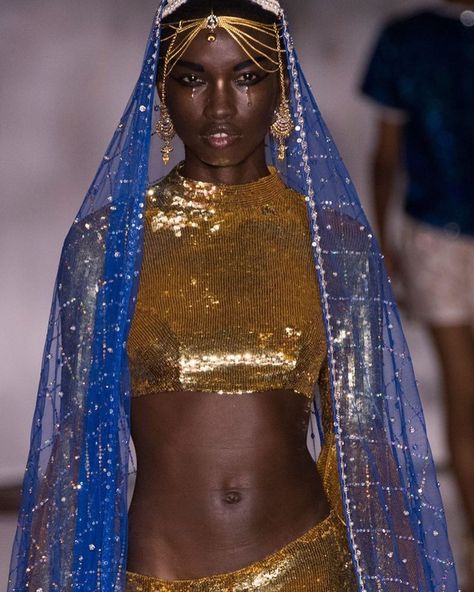 Wayne Booth @ ashish ss17 The Blacker The Berry, Dark Skin Beauty, Gold And Blue, Dark Skin Women, African Beauty, Dark Beauty, Black Queen, African Women, Black Is Beautiful