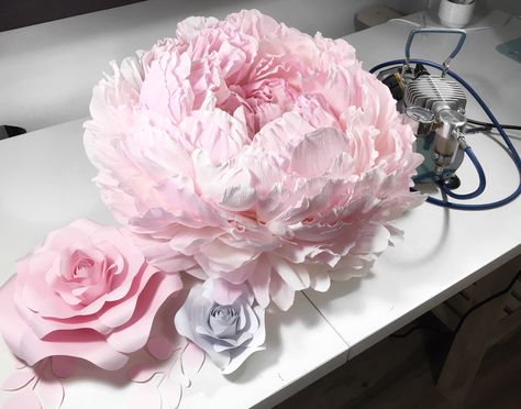 Roses That Look Like Peonies, Coffee Filter Flowers Diy, Giant Flowers Diy, Crepe Paper Flowers Diy, Paper Flowers Diy Easy, Wafer Paper Flowers, Coffee Filter Flowers, Making Fabric Flowers, Paper Flower Art