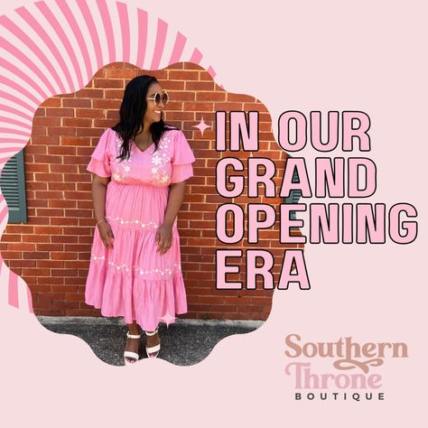 🎉 Join us for Southern Throne Boutique's Grand Opening Celebration! 🎉 📅 Date: June 15 ⏰ Time: 12 to 5 PM ✨ FREE charm bracelet for the first 25 customers! ✨ There will be an opportunity to 1. Shop exclusive grand opening deals 2. Be the first to snag new arrivals 3. Socialize in a fun and festive atmosphere 4. Meet and greet with our owner Airelle 5. Support a local business Don't miss out on the Athens fashion event of the season! #SouthernThroneBoutique #GrandOpening #ShopLocal #Fre... Athens Fashion, Meet And Greet, June 15, Local Business, Fashion Event, Grand Opening, Athens, New Arrivals, Outfit Ideas