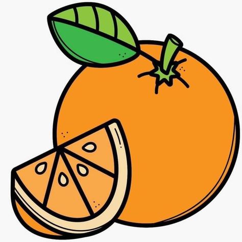 Orange Fruit Drawing, Orange Clipart, Fruits Clipart, Melonheadz Clipart, Bus Art, Creative Clips Clipart, Teacher Cartoon, Fruit Clipart, Fruit Coloring Pages