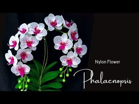 How to Make Nylon Stocking Flowers Orchid "Phalaenposis" || Tutorial Bunga Stoking Anggrek Bulan - YouTube Stockings Flowers, Crochet Orchid, Stocking Flowers, Free Crochet Sweater, Pattern Crochet Blanket, Gift Ideas Crochet, Nylon Flowers, Crochet Gift Ideas, Gifts Crochet