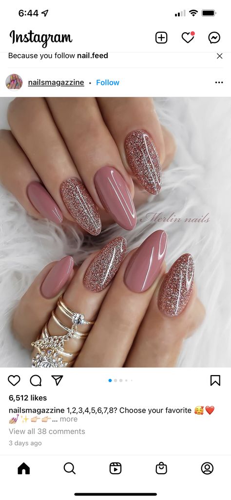 Harry Potter Nail Art, Nail Pink, Quartz Nails, Nail Art Ideas, Art Galleries, Nail Art, Glitter, Nails, Pink