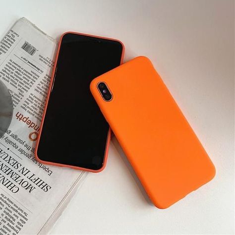 Phone Case Ideas, Orange Phone Case, Orange Phone, Jelly Case, Samsung Products, Case Ideas, Apple Phone Case, Products Design, Teenage Fashion