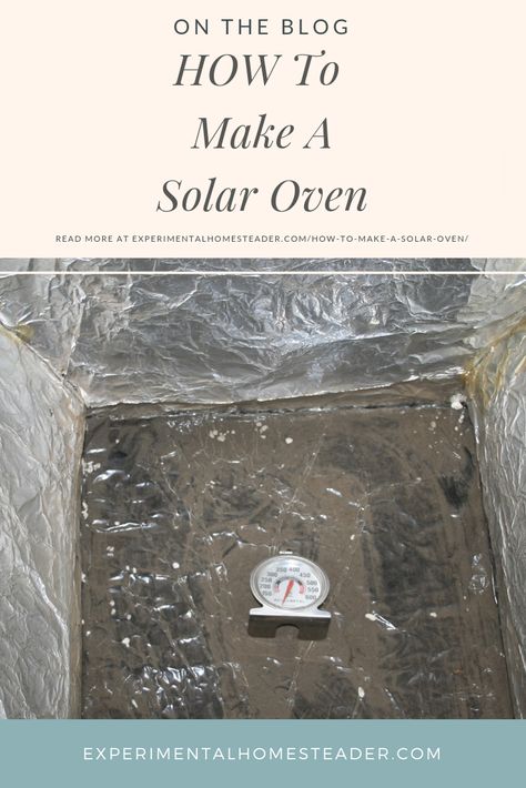 Learn how to make a solar oven out of cardboard boxes and other items you might already have on hand, plus get a few quick tips so you can use it! #howtomakeasolaroven #solarovendiy #solarovendiyhowtobuild Prepper Food Storage, Solar Oven Diy, Homemaking Skills, Prepper Food, Solar Cooking, Tiny Farm, Energy Tips, Solar Oven, Science Camp