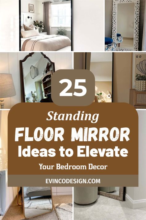 Upgrade your space with these Standing Floor Mirror Ideas designed to complement your bedroom decor. Explore Extra Large Floor Mirror in Bedroom setups, chic Gold Floor Length Mirror Bedroom styles, and functional Vanity Ideas Bedroom Floor Mirror arrangements. Whether it’s for style or functionality, these ideas will inspire your next update. Save now! Full Length Door Mirror, Easel Mirror Bedroom Decor, How To Style Floor Mirror In Living Room, Standing Mirror In Bedroom Corner, Large Floor Mirror In Bedroom, Floor Mirror In Bedroom Decor, Mirror On Floor, Floor Length Mirror Bedroom, Gold Floor Length Mirror