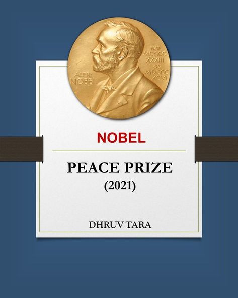 Nobel Peace Prize winners 2021 Nobel Prize Winners, Nobel Peace Prize, Marie Curie, Civil Service, Nobel Prize, Chemistry, Vision Board, Pie Chart, Physics