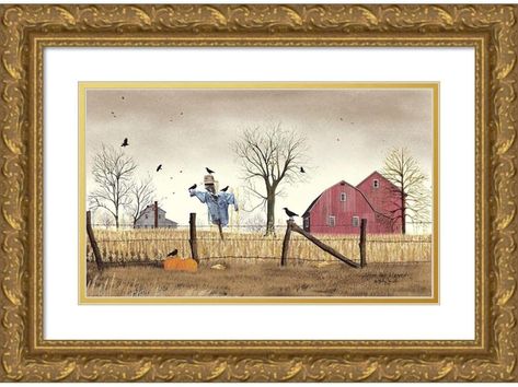 Amazon.com: ArtDirect Jacobs, Billy 40x26 Gold Ornate Wood Framed with Double Matting Museum Art Print by Jacobs, Billy : Grocery & Gourmet Food Pumpkin Wagon, Billy Jacobs, Trendy Wall Decor, Bare Tree, Fall Prints, Red Barn, Trendy Wall Art, Hanging Wall Art, Bedroom Wall Art