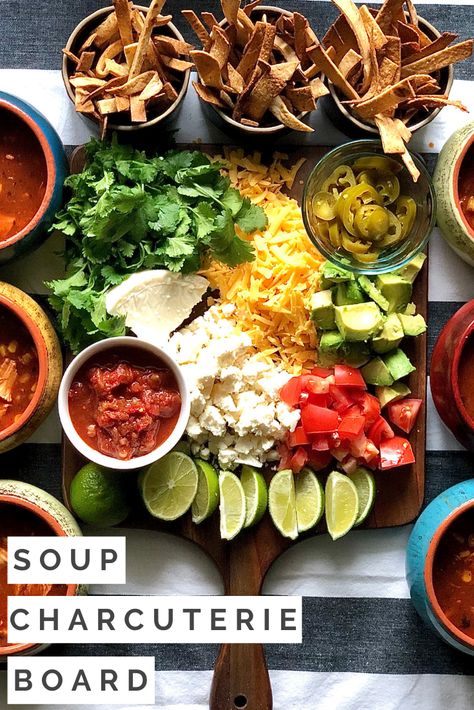 Soup toppings charcuterie board…Is that a thing? YEP, I think it is! What a fun way to display all those yummy toppings whether you’re hosting friends or you want to WOW your family for the night.