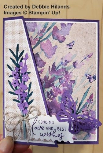 Fourty Stampin’ Up! Projects by Inkin’ Krew Featured Stampers – Stamp With Amy K Lavender Stamp, Painted Lavender, Stampin Up Birthday Cards, Paper Pumpkin Stampin Up, Everyday Cards, Purple Cards, Sending Love, Stampin Up Catalog, Thanks Card