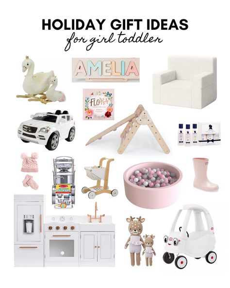 I rounded up my top holiday gift ideas for girl toddlers (around 1-2 years old). Many of these items we already have for Olivia! Gift Ideas For 2 Year Girl, 1st Birthday Gift Ideas Girl, Gifts For 1 Year Baby Girl, Toddler Girl Christmas Gifts, 1st Birthday Gift Ideas, First Birthday Gift Ideas, Baby 1st Birthday Gift, Future Christmas, Toddler Christmas Gifts