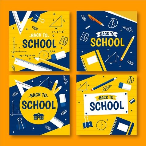 School Post Design, Back To School Poster Ideas, Back To School Graphic Design, Trivia Poster, School Branding, Back To School Poster, Back To School Banner, Back To School Design, School Instagram