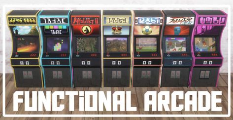 (Mod) Functional Arcade Machines (GT Req.) Sims 2 University, Los Sims 4 Mods, Sims 4 Black Hair, Mod Furniture, Sims 4 Gameplay, Sims Four, Sims 4 Update, Sims 4 Cc Furniture, Sims 4 Mods Clothes