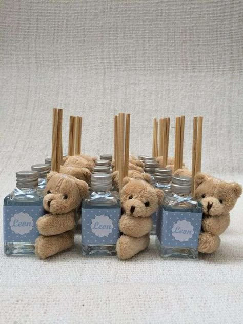 Recuerdos Baby Shower Originales, Theme Bapteme, Baby Giveaways, Baby Souvenir, Bear Baby Shower Theme, Baby Shower Souvenirs, Idee Babyshower, Teddy Bear Theme, Baby Shawer