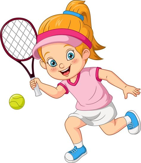 Sports Flashcards, Tennis Cartoon, Tennis Clipart, Art Competition Ideas, Minnie Mouse Decorations, Tennis Pictures, Olympic Theme, Preschool Classroom Decor, School Cartoon