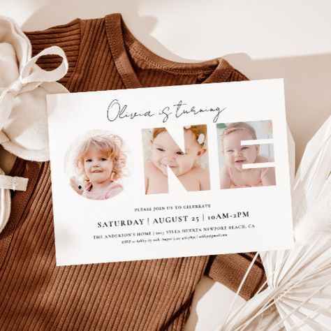 Photo First Birthday, 1st Birthday Invitation for $2.95 - Birthday Invitations 1st Birthday Invitations Boy, Invitation First Birthday, 95 Birthday, Chic Invitation, Princess Birthday Cake, 1st Birthday Party Invitations, 1st Birthday Invitation, Boy Birthday Invitations