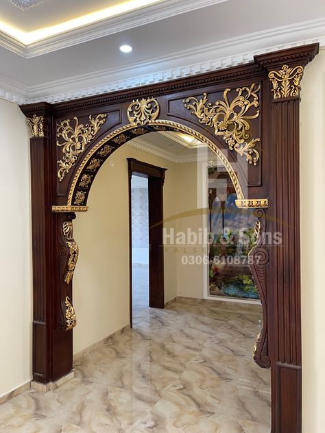 #ceilingarchmaindoor Arch For Kitchen Entrance Indian, Main Door Arch Design, Hall Arch Design House, Main Hall Interior Design, Hall To Dining Arch Design, Ceiling Arch, Entrance Ceiling, Arch Designs For Hall, Diy Wood Crafts