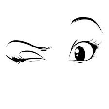 Winking Eye, Vector Girl, Download Anime, Girl Eyes, Anime Eyes, Girls Eyes, Eye Drawing, Drawing Tips, A White Background