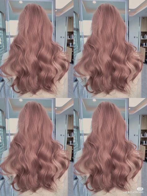 Milky Pink Hair Color, Rose Ash Hair, Pink Beige Hair Color, Mauve Hair Color Rose Dusty Pink, Rosy Brown Hair, Pink Korean Hair, Strawberry Teddy Hair Color, Ash Pink Brown Hair, Smoky Pink Hair