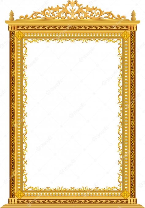 Premium Vector | Royal thai art of frame Royal Frame, Birthday Wishes With Name, Gold Photo Frames, New Wallpaper Iphone, Photoshop Backgrounds Free, Photo Clipart, Jesus Artwork, Background Frame