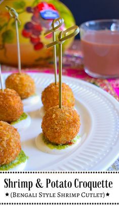 Croquettes Recipe, Potato Croquettes, Cutlets Recipes, Shrimp Appetizers, Bengali Food, Diwali Food, Appetizer Bites, Indian Snacks, Global Recipes