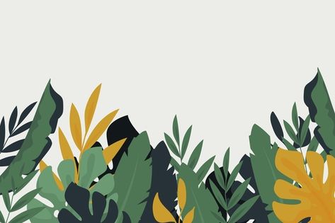 Mural Background, Tropical Mural, Mural Tropical, Wall Street Art, Illustrator Design Tutorial, Tropical Background, Murals For Kids, Leaves Illustration, Mural Design