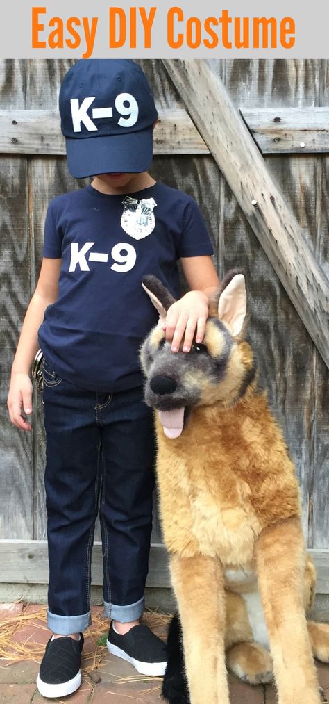 K9 Unit Police Officer: DIY Halloween Costumes for Kids #kidspolicegirlcostume #easyDIYcostumes #policedogcostume Kids Police, Police Costume, K9 Unit, Easy Diy Costumes, Cheap Halloween Costumes, Diy Halloween Costumes For Kids, Cheap Halloween, Diy Costume, Easy Costumes