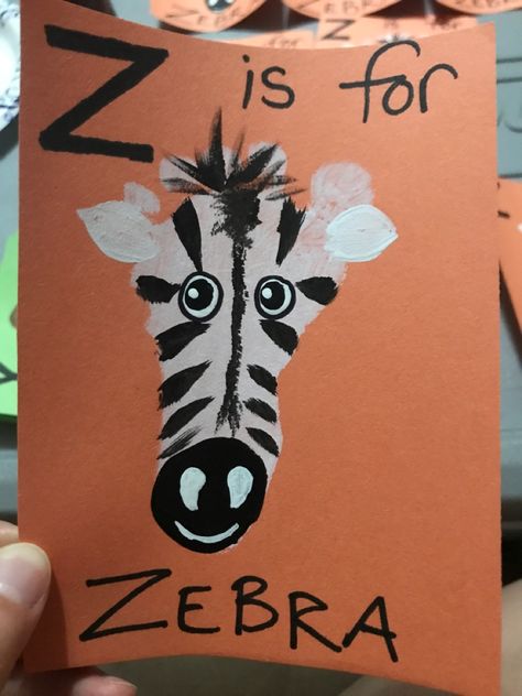 Safari Handprint Animals, Zebra Handprint Craft, Letter Z Crafts For Toddlers, Zebra Crafts For Toddlers, Animal Crafts For Infants, Zoo Art For Toddlers, Safari Crafts For Toddlers, Zebra Footprint, Jungle Crafts For Toddlers