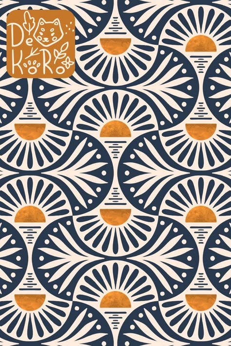 Art Deco Repeat Pattern, Illustration Art Pattern, Bold Fabric Prints, Art Deco Art Print, Tropical Geometric Pattern, Nature Inspired Patterns, 2024 Design Ideas, Abstract Tropical Pattern, Art Deco Flowers Illustration