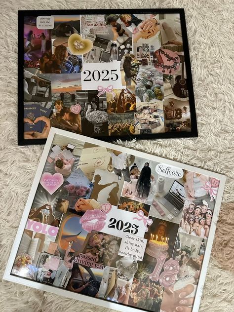 #visionboard #futuregoals #goalsettingideas #2025visionboard Vision Board Ideas Examples For Teens, Vision Board Ideas Inspiration 2025, Vision Board Craft, Making Vision Boards, Vision Board Design, Vision Board Ideas Examples, Journaling Painting, Boutique Store Displays, Photo Wall Ideas