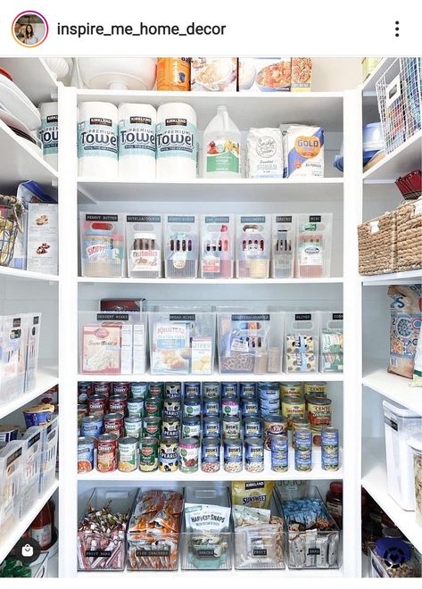 Instagram Organization, Value Design, Pantry Closet Design, Dream Pantry, Pantry Inspiration, Clear Storage Bins, Clear Bins, Pantry Wall, Kitchen Organization Pantry