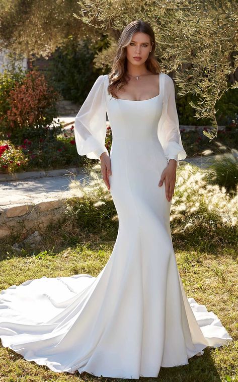 Rumi | DR2504 – Eddy K Wedding Dress Designer Megan Markel Wedding Dress, Eddy K Wedding Dress, Main Character Moment, Eddy K, Crepe Gown, Irish Wedding, Future Wedding Plans, A Goddess, Dress Designer