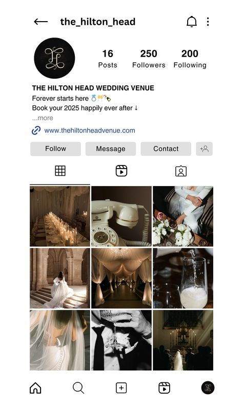 Wedding Venue Aesthetic Instagram Feed Design Party Planner Instagram Feed, Feed Planning, Hampers Idea, Instagram Feed Design, Instagram Grid Layout, Content Social Media, Hilton Head Wedding, Wedding Content, Instagram Plan