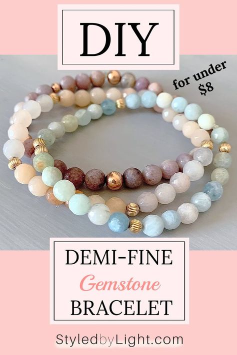 DIY Gemstone bracelets Handmade Jewelry Diy Bracelets, Crystal Bracelets Diy, Diy Gemstone Jewelry, Loads Of Money, Crystal Jewelry Diy, Jewelry Making Tutorial, Gifts For Female Friends, Crystal Bead Jewelry, Diy Beaded Bracelets