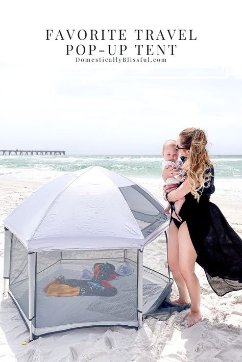 Chicken Wagon, Domestically Blissful, Baby Beach Tent, Navarre Beach Florida, Baby Tent, Toddler Beach, Navarre Beach, Pack And Play, Vacation Locations