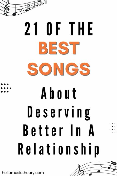 Relationships are a central part of our lives, but unfortunately, not all relationships are healthy or fulfilling. Many people find themselves stuck in romantic relationships where they feel undervalued, unappreciated, or even mistreated.
Thankfully, music can be a powerful tool in helping us process our feelings and find the strength to leave toxic relationships behind. That’s why in this post, we’ve picked 21 of the best songs about deserving better in a relationship. Unrequited Love Songs Playlist, Unrequited Love Songs, Relationship Songs, Leaving A Relationship, Learning Music, Love Songs Playlist, The Best Songs, Let Me Love You, Music Playlists