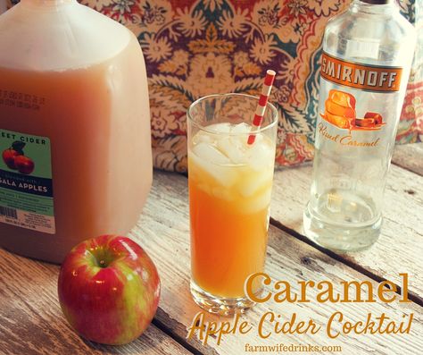 Apple Cider needs an adult version of it's fine self besides hard ciders. Caramel vodka plus apple cider brings you the best caramel apple cider cocktail recipe money can buy. Caramel Apple Cider Cocktail, Saloon Party, Salted Caramel Vodka, Fireball Drinks, Cider Cocktail Recipes, Vodka And Pineapple Juice, Caramel Apple Cider, Apple Cider Mimosa, Cider Cocktail