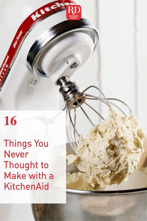 Move over, cookies and cakes. There are new KitchenAid mixer recipes in town. We'll show you how to make the most out of the oh-so-versatile stand mixer with just three basic attachments. #funrecipes #KitchenAid #deliciousrecipes Kitchenaid Stand Mixer Recipes, Kitchenaid Artisan Mixer, Kitchenaid Mixer Recipes, Stand Mixer Recipes, Kitchenaid Recipes, Kitchen Aide, Kitchen Aid Recipes, How To Make Lasagna, How To Make Meatballs