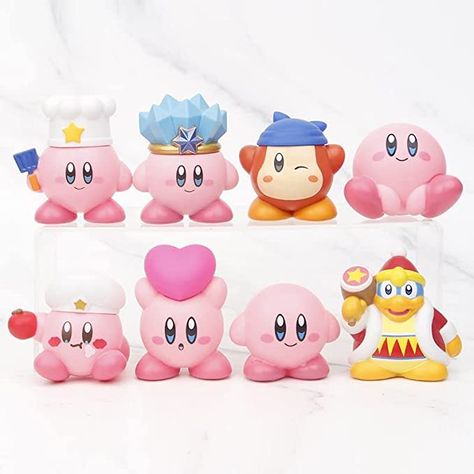 Add a touch of whimsy to your celebration with our 8Pcs Kirby Star Collection Action Figure Toy Set! 🌟✨ These adorable Kirby characters are perfect as cake toppers or party favors, bringing a sprinkle of cuteness to any occasion. Let your little ones embark on their own adventures in Dream Land or create a whimsical scene on your cake that will have everyone smiling. Unlock the cuteness of Kirby and his friends with this delightful toy set. Pin it now and let the fun begin! 🍰🎉✨ Kirby Plushies, Kirby Party, Cupcake Dolls, Kirby Star, Kirby Character, Doll Party, Dream Land, Doll Cake, Star Party