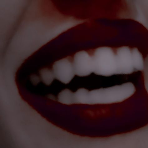 #red #dark #blood #vampire #aesthetic Canine Teeth Human Aesthetic, Sharp Canine Teeth Human, Mjoll The Lioness, Different Types Of Aesthetics, Canine Teeth, Teeth Aesthetic, Vampire Aesthetic, Canine Tooth, Vampire Teeth