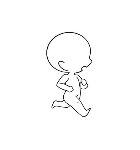 Walking Chibi Pose, Running Chibi Reference, Chibi Walking Animation, Chibi Walking, Dancing Chibi Poses, Chibi Poses Running, Chibi Running, Chibi Running Pose, Running Pose