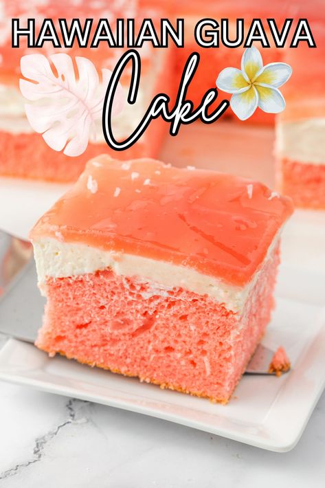 Easy Hawaiian Guava Cake Recipe Exotic Cake Flavors, Guava Cake Recipe, Hawaii Desserts, Guava Desserts, Hawaiian Dessert Recipes, Hawaiian Dessert, Guava Nectar, Guava Cake, Guava Recipes