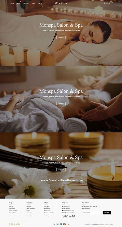 Monspa - Elegant Wellness And Spa Responsive Shopify Theme was specially designed for creating business professional online shops. It is super for cosmetics, spa, massage, yoga, or any other categories with 6 homepages variation, 6 header styles, and unlimited mega menu layouts.

More than just an online retailer, Monspa isn’t only best designed to display your products with a beautiful image slider in the header region to download now & live preview click on image 👆 Image Slider, Creating Business, Mega Menu, Menu Layout, Wellness Industry, Spa Massage, Business Professional, Shopify Theme, Online Shops