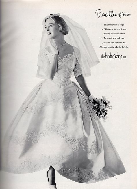 https://flic.kr/p/2kXJjtu | Priscilla of Boston 1958 Priscilla Of Boston Wedding Gowns, Princess Bride Wedding Dress, Priscilla Of Boston Wedding Dresses, Wedding Gown Bustle, Bridal Magazine Cover, Corset Wedding Gown, Princess Bride Wedding, Priscilla Of Boston, Couture Dior