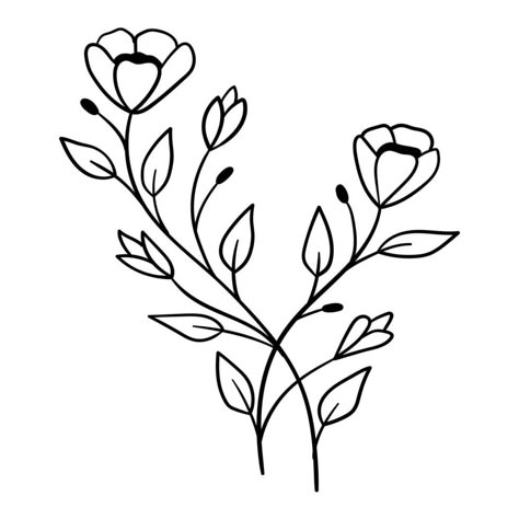 Flower Pattern Drawing, Wreath Frames, Doodle Art Flowers, Flower Drawing Tutorials, Disney Art Drawings, Outline Designs, Doodle Art Designs, Flower Branch, Hand Embroidery Art