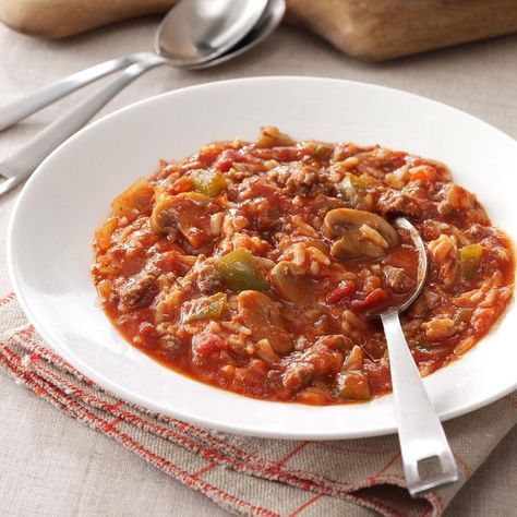 Unstuffed Pepper Soup Brownsville Pennsylvania, Unstuffed Pepper Soup, Green Pepper Soup, Pepper Soup Recipe, Unstuffed Peppers, Quick And Easy Soup, Pepper Soup, Crockpot Recipes Beef, Green Peppers